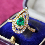【コロンビア産】天然エメラルド 天然ダイヤモンド リング
