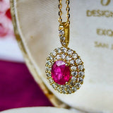 【お値下げ】天然ルビー 天然ダイヤモンド ネックレス