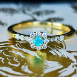 天然パライバトルマリン 天然ダイヤモンド リング