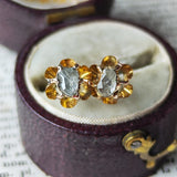 【お値下げ】イギリス アンティーク ダイヤモンドピアス