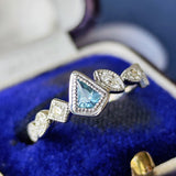 【お値下げ】天然ブルーコーネルピン 天然ダイヤモンド リング