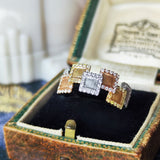 天然ダイヤモンド スリーカラー 18金リング