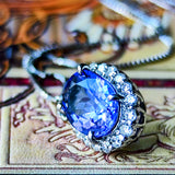 天然タンザナイト 天然ダイヤモンド ネックレス