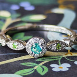 天然パライバトルマリン 天然デマントイドガーネット 天然アウイナイト リング