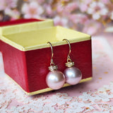 【さくらパール】花の雫 18金ピアス