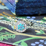 天然パライバトルマリン 天然ダイヤモンド ネックレス