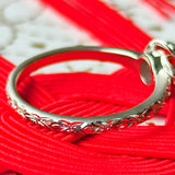 【復刻 捻り梅】天然ローズカットダイヤモンド 花の彫り プラチナリング