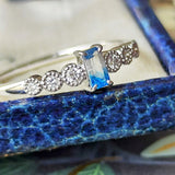 【お値下げ】ジンバブエ産 天然バイカラーユークレース 天然ダイヤモンド リング