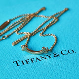 TIFFANY &Co ティファニー Tスマイル ミニ 18金PG ネックレス