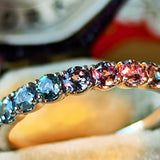 天然アレキサンドライト ハーフエタニティリング