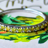 天然イエローダイヤモンド ハーフエタニティリング