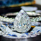 【最高級品質】天然ダイヤモンド0.30ct フローレス Dカラー ペアシェイプ GIA鑑定書付き