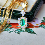 天然エメラルド コロンビア産 天然ダイヤモンド ネックレス