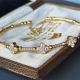 【形状記憶】天然ダイヤモンド 18金ブレスレット バングル