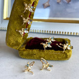 【お値下げ】イヤーカフ 天然アレキサンドライト 天然ロイヤルブルームーンストーン 天然ローズカットダイヤモンド 新品