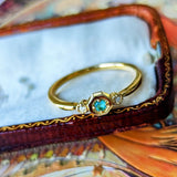 天然パライバトルマリン 天然ダイヤモンド リング