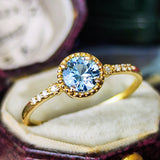 【カンチャナブリ産】天然サファイア 天然ダイヤモンド リング