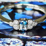 【ジンバブエ産】天然バイカラーユークレース 天然ダイヤモンド リング