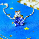 【お値下げ】天然タンザナイト 天然ダイヤモンド ネックレス