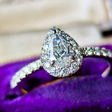 【最高級品質】天然ダイヤモンド0.30ct フローレス Dカラー ペアシェイプ GIA鑑定書付き