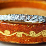 【ローズカット】天然ダイヤモンド ハーフエタニティリング