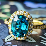 【大粒 4.60ct】天然ジルコン 天然ダイヤモンド リング