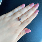 【アレキタイプ】天然カラーチェンジガーネット 天然ダイヤモンド リング