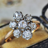 フランス アンティーク 天然ダイヤモンド オールドマインカット 馬の頭の刻印 リング