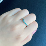 天然パライバトルマリン ハーフエタニティリング プラチナ