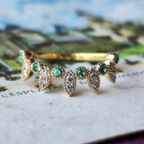 【お値下げ】天然エメラルド 天然ダイヤモンド 18金リング