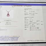 【大粒 3.01ct】天然モルガナイト 天然ダイヤモンド ネックレス