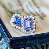 天然タンザナイト 天然ダイヤモンド ピアス