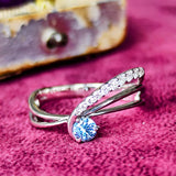 【カンチャナブリ産】天然サファイア 天然ダイヤモンド リング