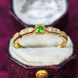 天然デマントイドガーネット 天然ダイヤモンド リング