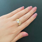 天然ダイヤモンド スリーカラー 18金リング