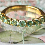 【お値下げ】天然グリーントルマリン ハーフエタニティリング