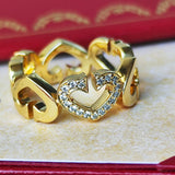 【廃盤 Cartier カルティエ】Cハートダイヤモンド リング K18YG 47