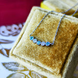 天然パライバトルマリン 天然ダイヤモンド ネックレス