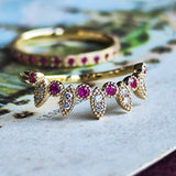 【お値下げ】天然ルビー 天然ダイヤモンド 18金リング