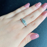 【希少石】天然バナジウムベリル 天然ダイヤモンド リング