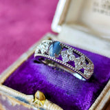 【お値下げ】天然アレキサンドライトキャッツアイ 天然ダイヤモンド リング