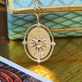 【タロットカード】太陽 天然ダイヤモンド 18金ネックレス