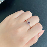 【アレキタイプ】天然カラーチェンジガーネット 天然ダイヤモンド リング