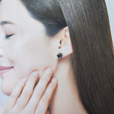 天然タンザナイト 天然ダイヤモンド 18金ピアス