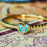 天然パライバトルマリン ハートモチーフ 18金リング