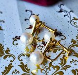 MIKIMOTO ミキモト あこや真珠 ハートモチーフ イヤリング