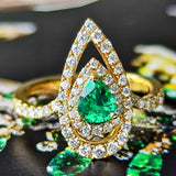 【コロンビア産】天然エメラルド 天然ダイヤモンド リング