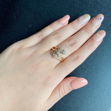 天然アレキサンドライト 天然ローズカットダイヤモンド リング