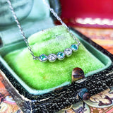 天然パライバトルマリン 天然ダイヤモンド ネックレス