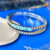 天然パライバトルマリン 5石 プラチナリング